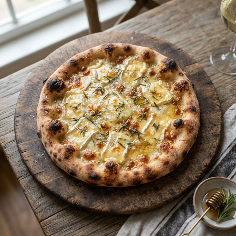 Pizza maison chèvre miel