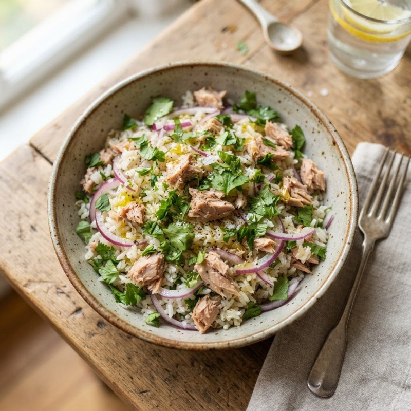 Salade de riz thon & coriandre