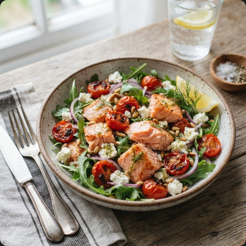 Salade saumon & tomates cerises